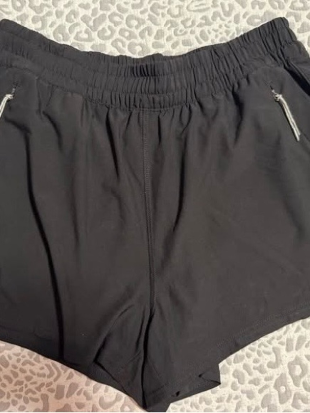Vuori Black Athletic Zip-Pocket Shorts